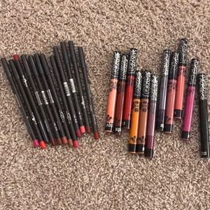 12 lip liners and 11 lip sticks